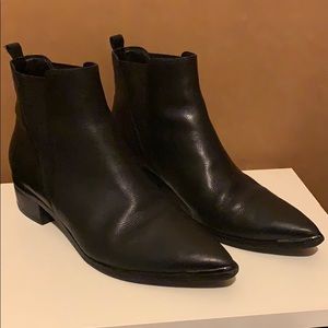 Marc Fisher Black Yaley Pointy Toe Chelsea Bootie
